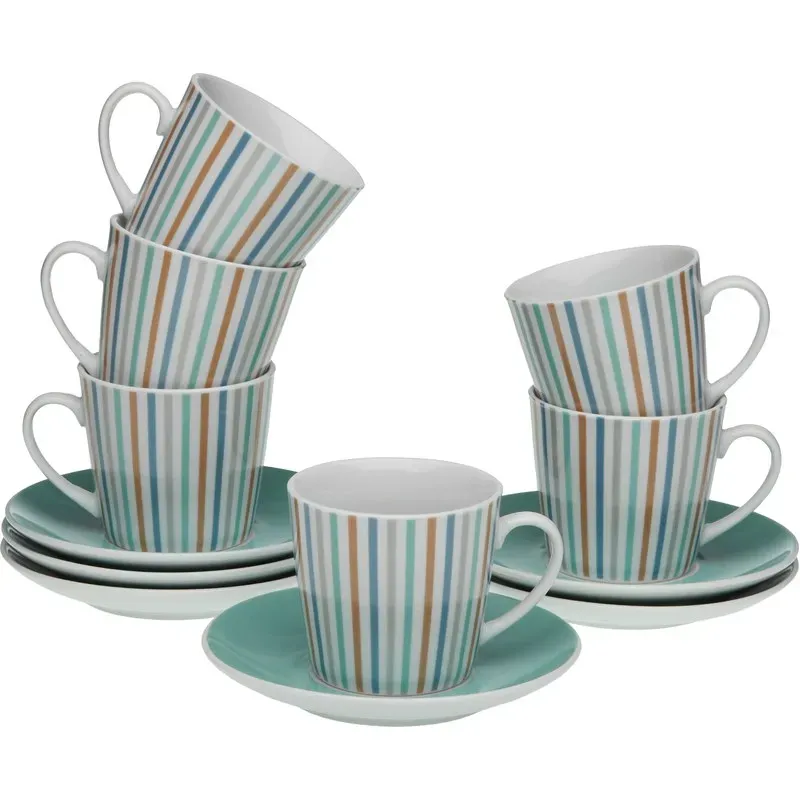 TAZA TE RAYAS SET 6UDS diametro 22CL VERSA 20090610