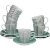 TAZA TE RAYAS SET 6UDS diametro 22CL VERSA 20090610