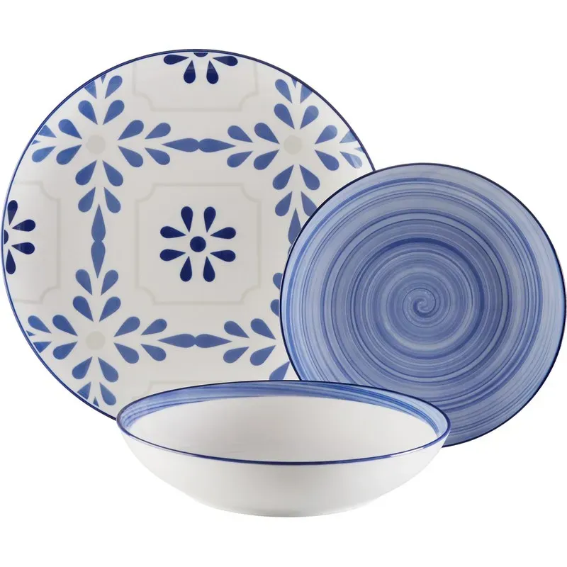 VAJILLA PORCELANA18 PIEZAS AZURITA VERSA 22590060