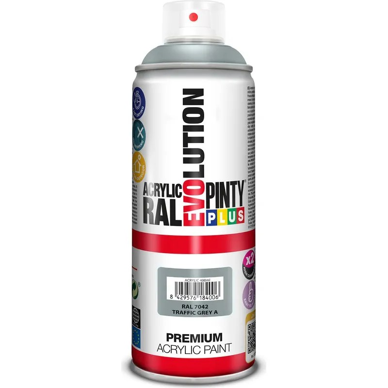 PINTURA SPRAY ACRILICA 520 CC RAL 7042 TRAFFIC GREY 596
