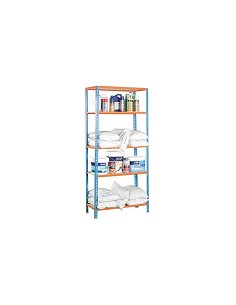 Compra Estanteria metal 5 estantes madera sin tornillos maderclick 180 x 90 x 40 cm azul/naranja SIMONRACK 458100025189045 al mejor precio