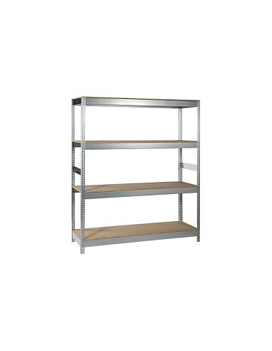 Compra Estanteria metal galvanizado 4 estantes madera sin tornillos 190 x 150 x 60 cm IRONSIDE 102600 al mejor precio