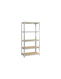 Compra Estanteria metal galvanizado 5 estantes de madera sin tornillos 176 x 90 x 40 cm IRONSIDE 795004 al mejor precio