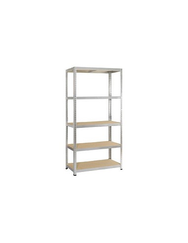 Compra Estanteria metal galvanizado 5 estantes de madera sin tornillos 176 x 90 x 40 cm IRONSIDE 795004 al mejor precio