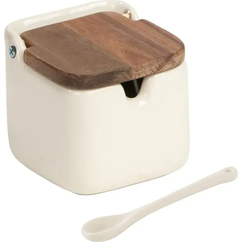AZUCARERO TAPA + CUCHARA INOX BOIS & TERRE NATURAL ACACIA D'CASA 2676496