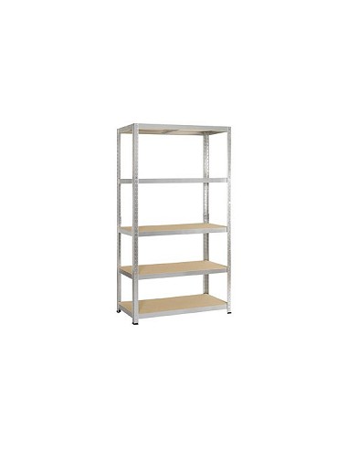 Compra Estanteria metal galvanizado 5 estantes madera sin tornillos 196 x 100 x 40 cm IRONSIDE 100261 al mejor precio
