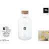BOTELLA FRASCA BOCA ANCHA TAPA CORCHO 1L TRANSPARENTE LA MEDITERRANEA BE03030477676