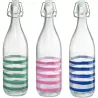 BOTELLA VIDRIO DECORADA GASEOSA 1L RAYAS SURTIDO D'CASA 309561