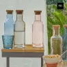 BOTELLA VIDRIO LISA TAPA CORCHO COLOR SURTIDO 1L LA MEDITERRANEA BY03030478870