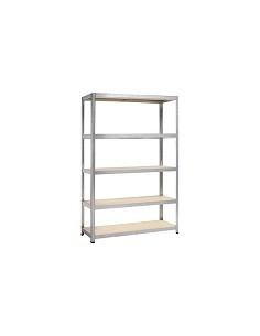 Compra Estanteria metal galvanizado 5 estantes madera sin tornillos 176 x 120 x 45 cm IRONSIDE 100267 al mejor precio