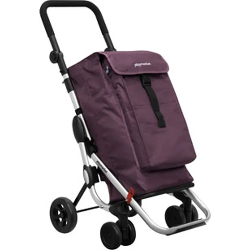 CARRO COMPRA PLEGABLE GO UP 4 RUEDAS GIRATORIO MERLOT BURDEOS PLAY 24910C 289