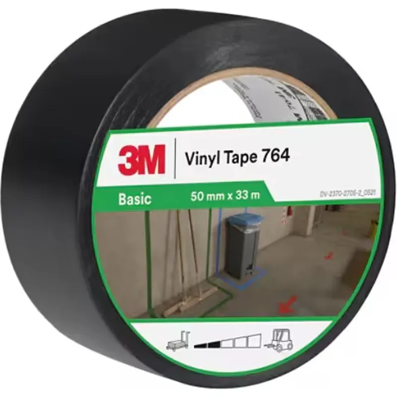 CINTA ADHESIVA VINILO 764 NEGRO 50MMX33MX 0,13MM 3M 7100260600