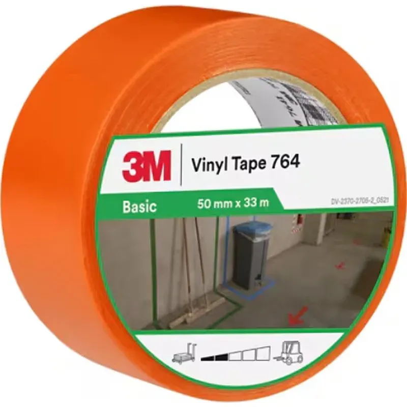 CINTA ADHESIVA VINILO 764 NARANJA 50MMX33MX 0,13MM 3M 7100260281