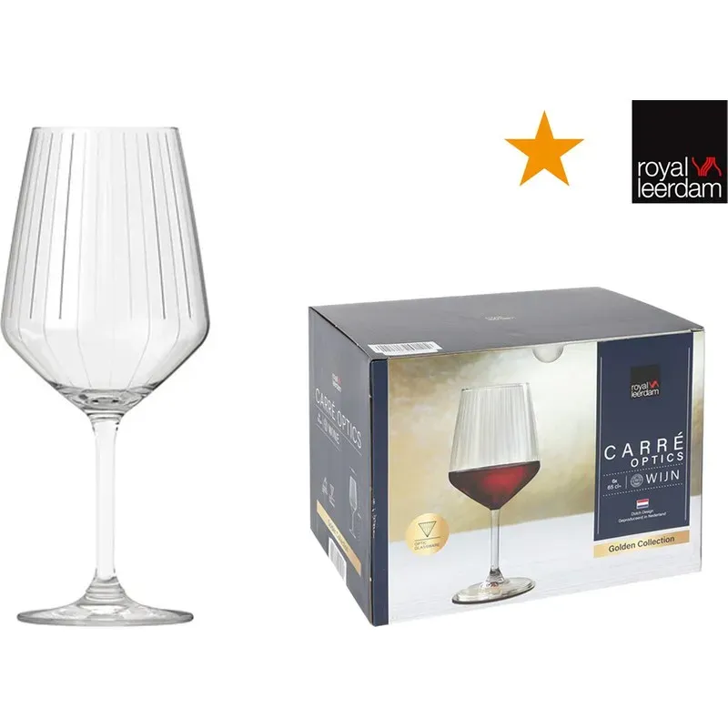 COPA VINO PACK 6UDS CARRE OPTICS 65CL LA MEDITERRANEA 761009SO