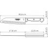 CUCHILLO SANTOKU POLYWOOD CASTAÑO 18CM TRAMONTINA 21179197