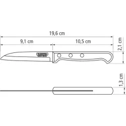 CUCHILLO VERDURAS POLYWOOD CASTAÑO 9CM TRAMONTINA 21121193