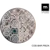 PLATO STONEWARE DECORADO GRECIA POSTRE diametro20 CM LA MEDITERRANEA K26104