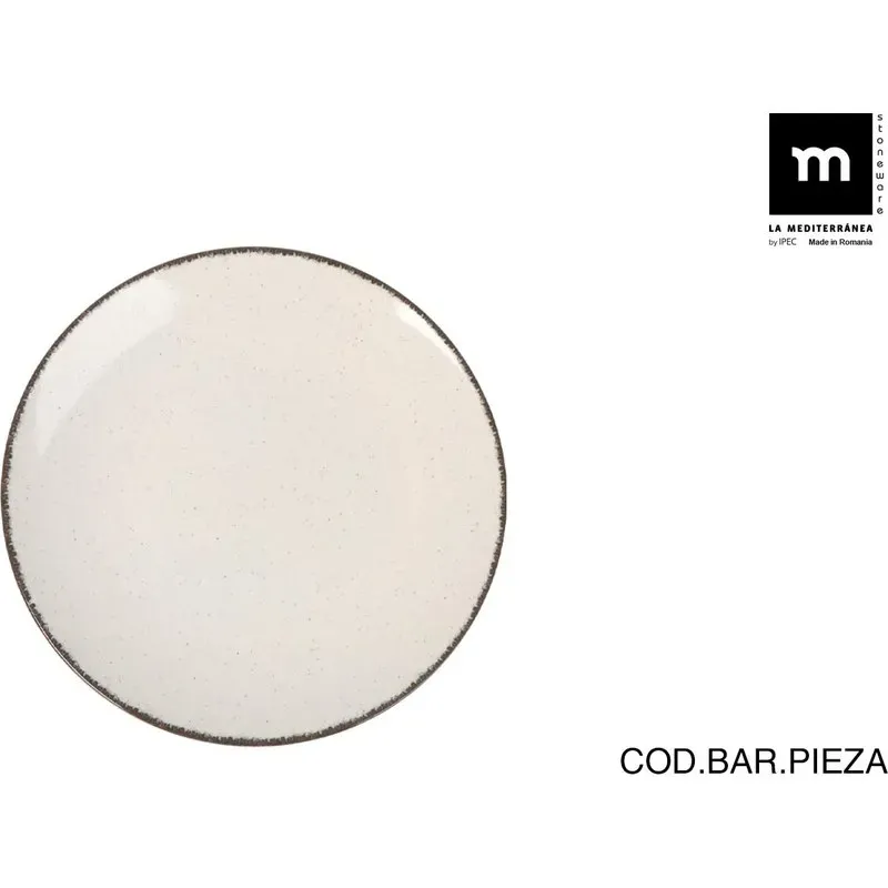 PLATO STONEWARE MONACO ANLLO POSTRE diametro20CM LA MEDITERRANEA ANL26104