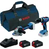 TALADRO ATORNILLADOR IMPACTO GSB 18V-65 + AMOLADORA GWS 18V-8 PROFESIONAL 2 BATERIAS + BOLSA BOSCH 0615A5008Z
