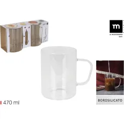TAZA BOROSILICATO DOBLE SET...