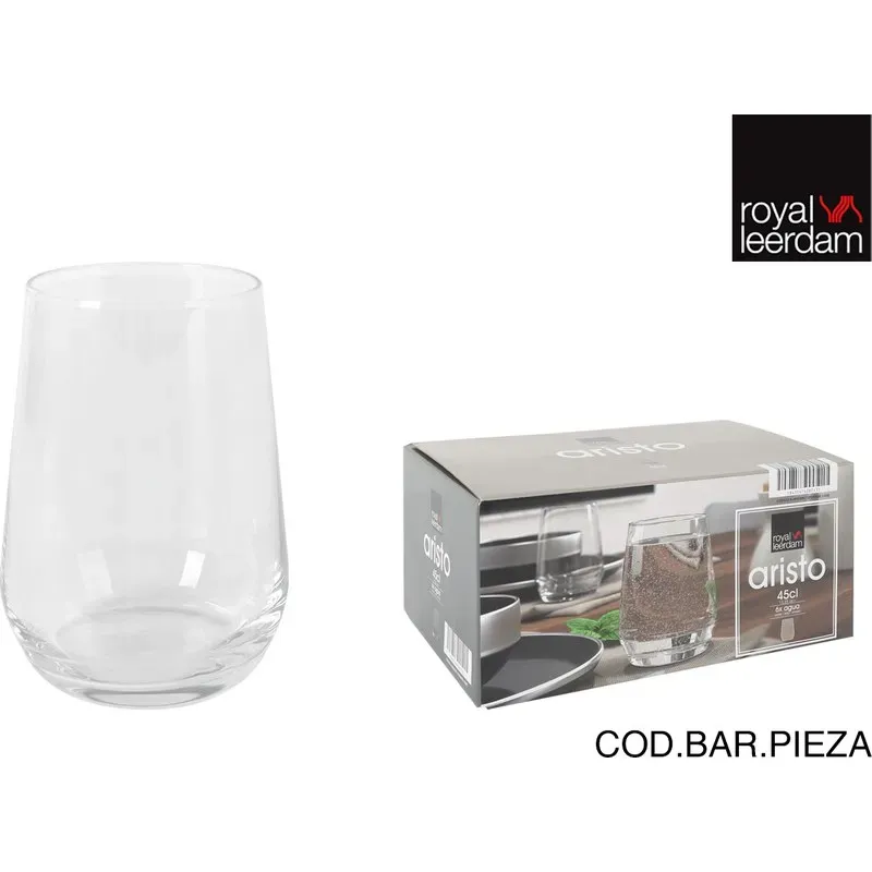 VASO AGUA PACK 6UDS ENSEMBLE ARISTO 45CL LA MEDITERRANEA 761010S