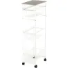 VERDULERO METAL MADERA BLANCO 33X20X84CM D'CASA 293864