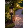 BALIZA SOLAR LED EFECTO HOJA GRIS 3 UNIDADES AUTONOMIA 8 HORAS IP44 XANLITE PACK3SOBAFEUIL