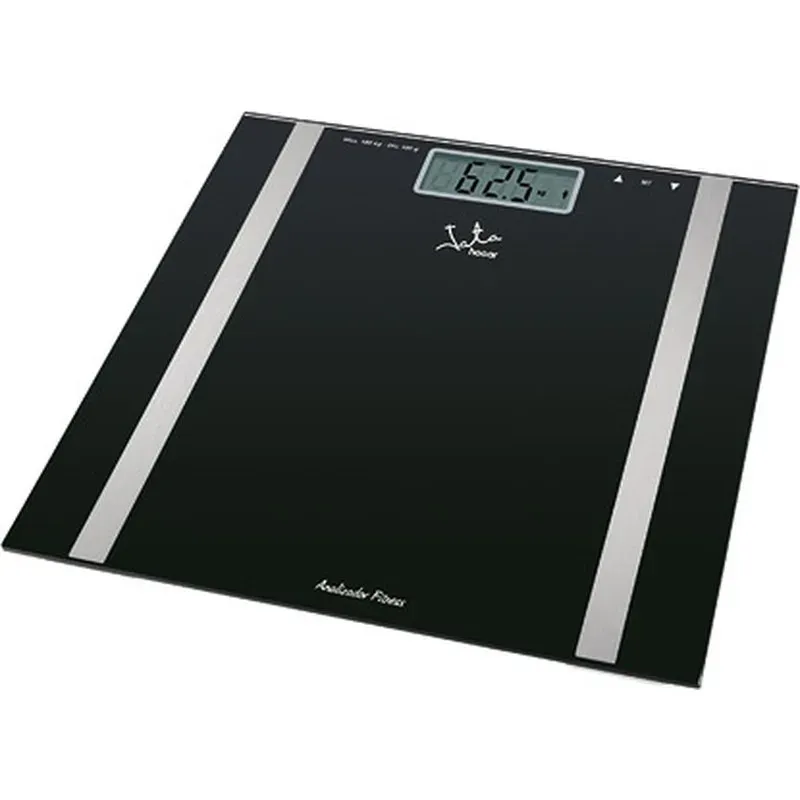 BASCULA DE BAÑO DIGITAL DIAGNOSTICA 180KG CRISTAL NEGRO JATA HBAS2531