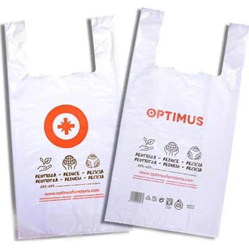 BOLSA PUNTO DE VENTA 42X53CM OPTIMUS CAMISETA GALGA 200 100 UNID PLASTICOS BALTASAR OPTIMUS 42X53