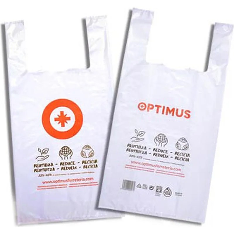 BOLSA PUNTO DE VENTA 50X60CM OPTIMUS CAMISETA GALGA 200 100 UNID PLASTICOS BALTASAR OPTIMUS 50X60