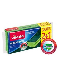 Compra Estropajo fibra / salvauñas (2+1 uds) ultrafresh VILEDA 77665 al mejor precio