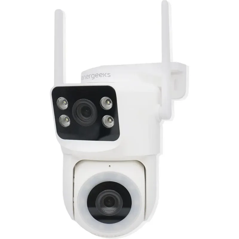 CAMARA WIFI DUAL MOTORIZADA DEFENDER DUO DOBLE LENTE 4MP+4MP WIFI DUAL 2,4GHZ / 5 GHZ DETECCION MOVIMIENTO ENERGEEKS EG-CIPEXT01
