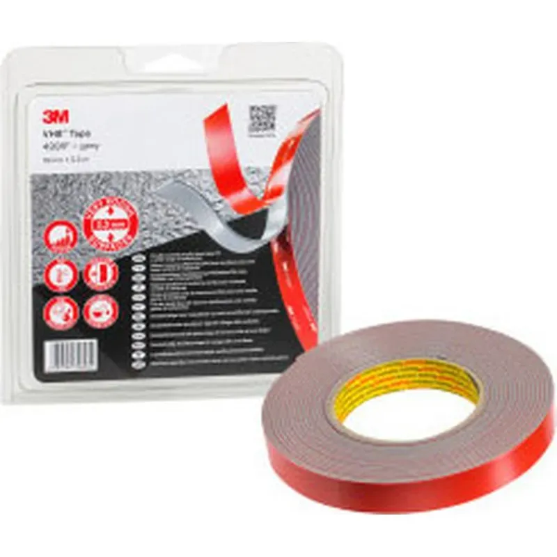CINTA DOBLE CARA ESPUMA ACRILICA VHB 4991F 19MMX5,5MX2,3MM GRIS 3M 7100123358