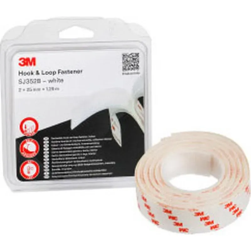 CINTA UNION DESMONTABLE HOOK & LOOP SJ352B 1,25MX25MMX4,4MM BLANCO 3M 7100123727