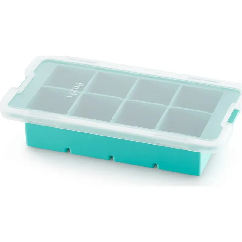 CUBITERA CUADRADA XL CON TAPA TURQUOISE LEKUE 887505