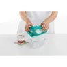 CUBITERA CUADRADA XL CON TAPA TURQUOISE LEKUE 887505