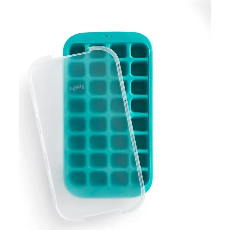 CUBITERA INDUSTRIAL CON TAPA 32 CUBITOS TURQUOISE LEKUE 882302