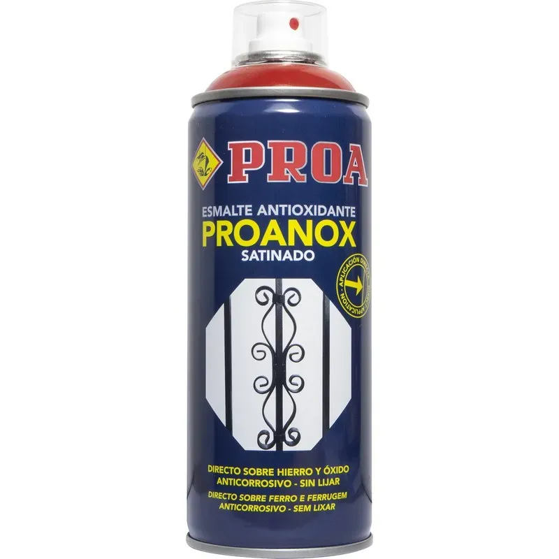 ESMALTE ANTIOXIDANTE SPRAY PROANOX 400 ML NEGRO RAL 7042 PROA SD199S4