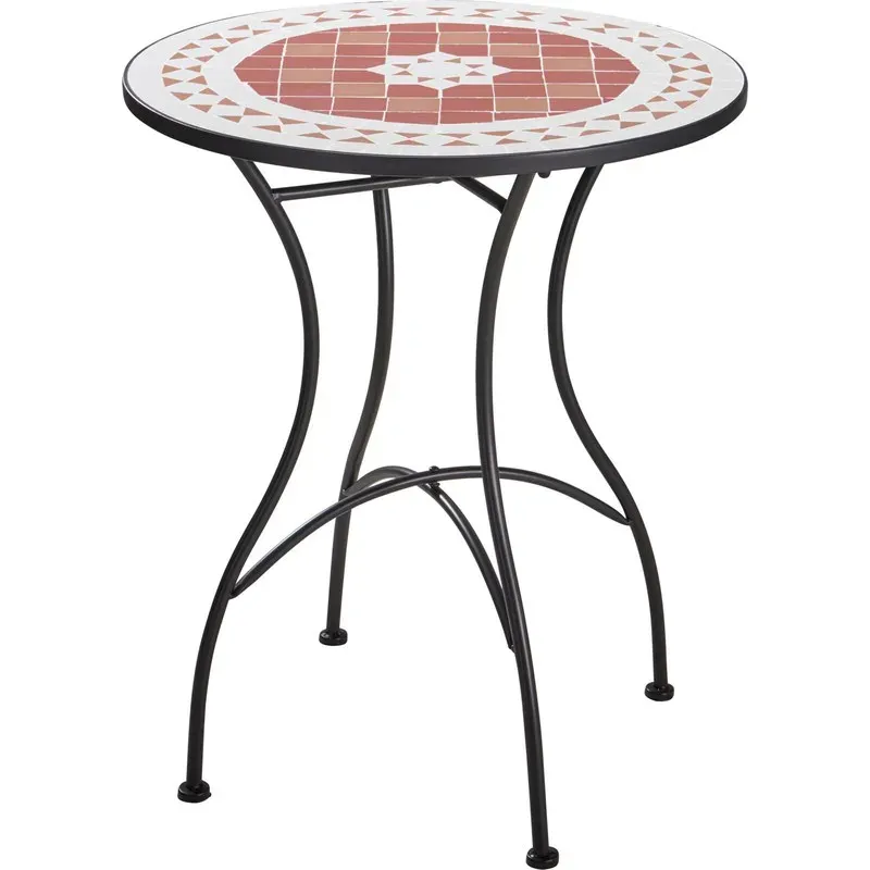 MESA ACERO MOSAICO diametro60 CM KOOPMAN X75000540