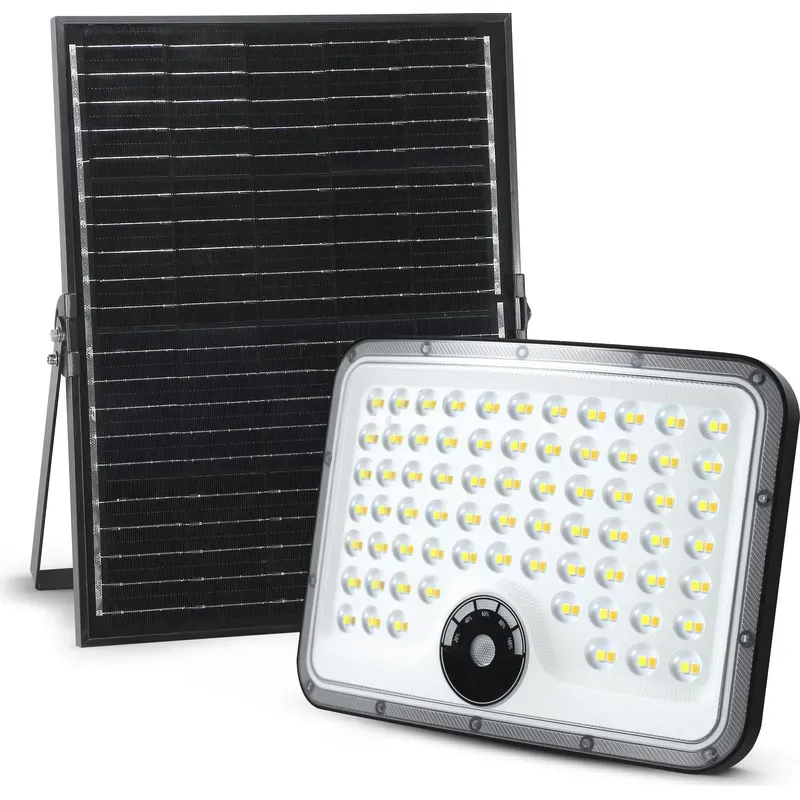 PROYECTOR LED SOLAR CON PLACA NEGRO ADAY 80M2 CCT 2200-3200 LM GARZA 401589C