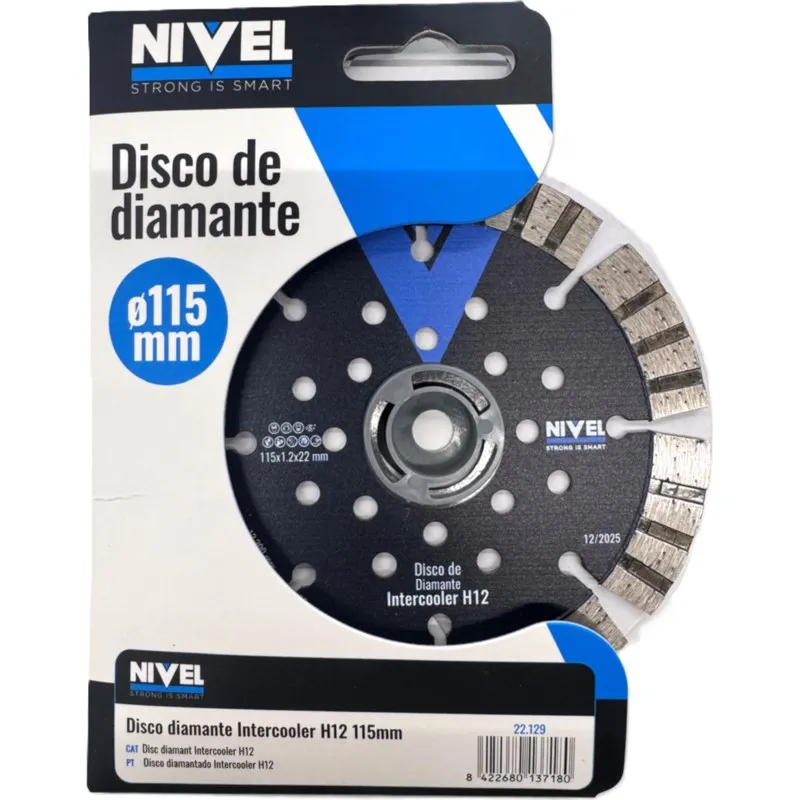 DISCO DIAMANTE PROFESIONAL H12 diametro115 H12 NIVEL 22.129