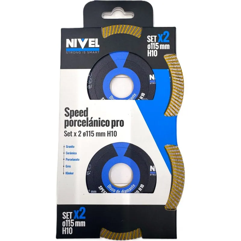 DISCO PORCELANICO PACK 2 DISCOS SPEED PRO 115 H 10 NIVEL 22.12