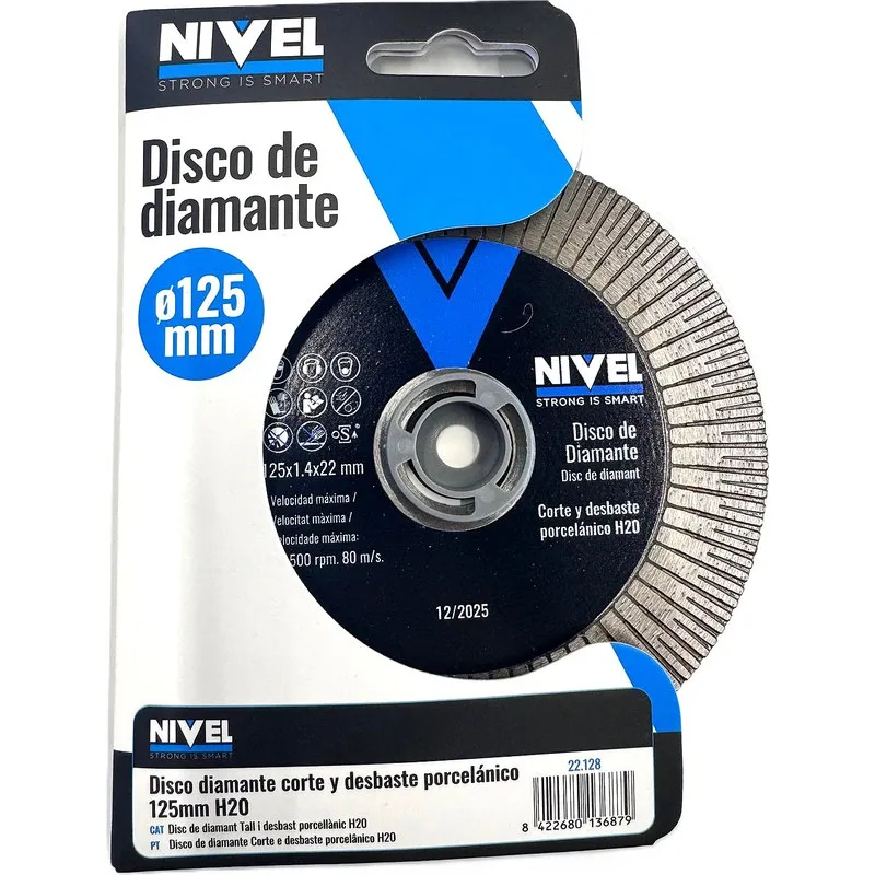 DISCO PORCELANICO CORTE Y DESBASTE 125 H 20 NIVEL 22.128