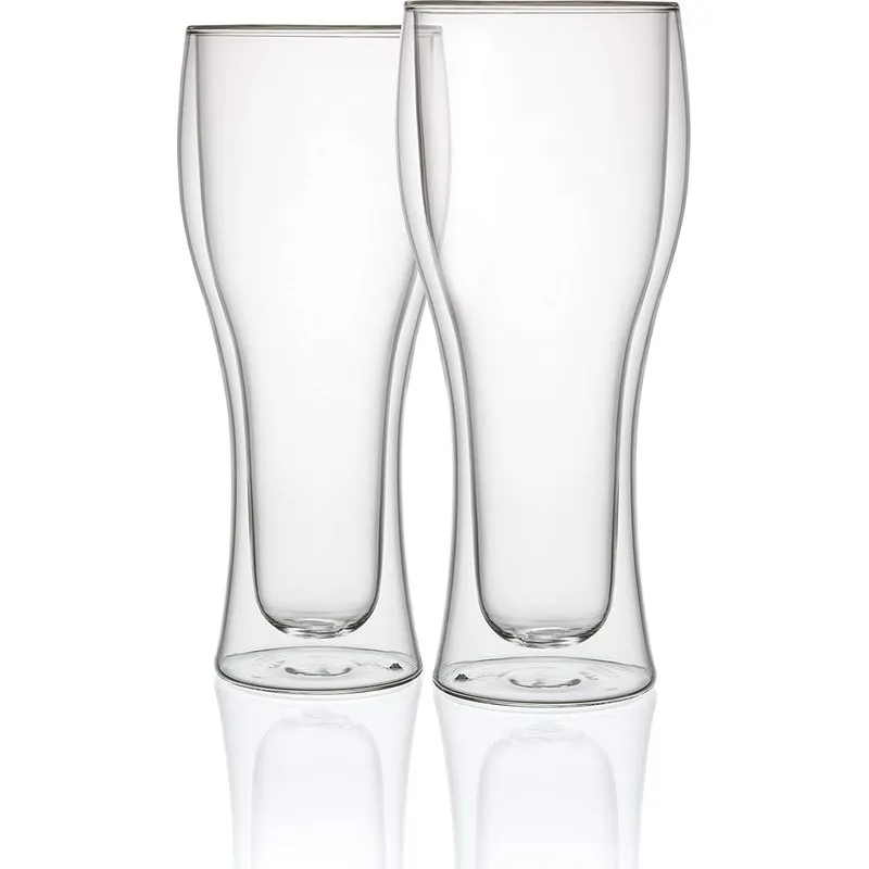 VASO BOROSILICATO DOBLE SET 2UDS 40CL CERVEZA SANTA CLARA MKT59690