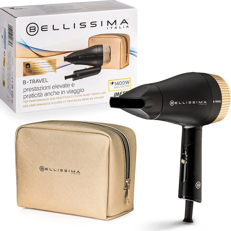 SECADOR DE PELO DE VIAJE 1400W BELLISSIMA 11872