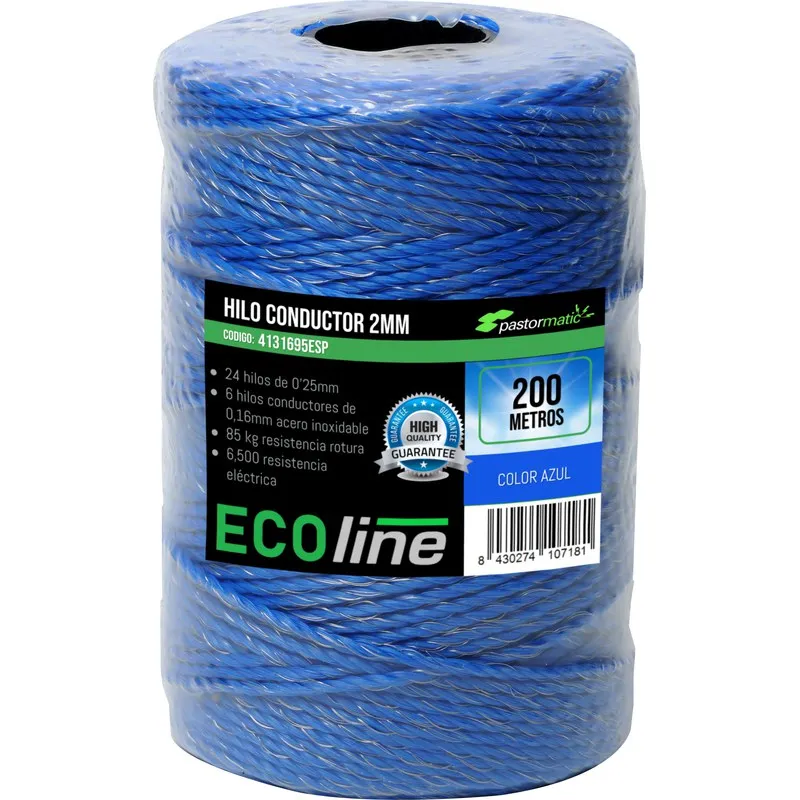HILO ECO PASTOR 200M 02X06X0,16MM AZUL DIVASA 4131695ESP