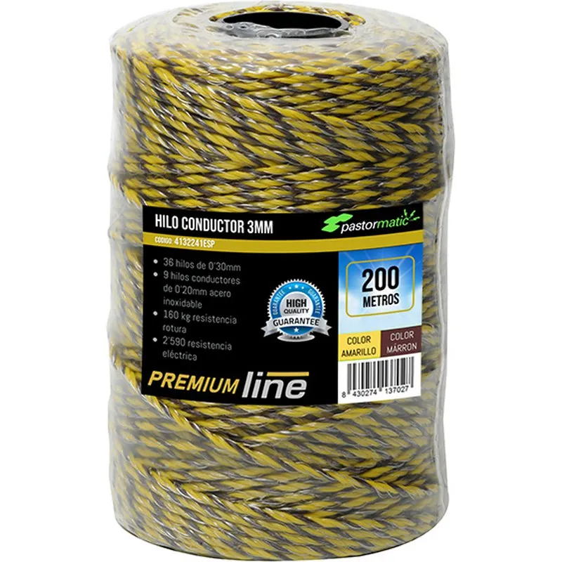 HILO PASTOR PREMIUM 200M 03X09X0,20MM MARRON/AMARILLO DIVASA 4132241ESP