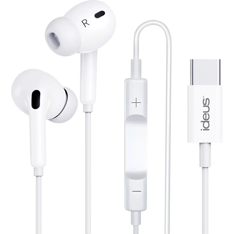 ARICULARES MANOS LIBRES CON CABLE Y CONECTOR TIPO C CON ALMOHADILLAS Y ESTUCHE BLANCO IDEUS PHF620CWH