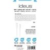 CABLE CONEXION LIGHTNING A TIPO C 60W 1,2M BLANCO IDEUS DLCLIGHTWH