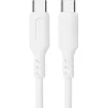 CABLE CONEXION USB C- USB C SILICONA 60W 1,2M BLANCO IDEUS DLCUSBCWH